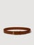 Glazed leather belt