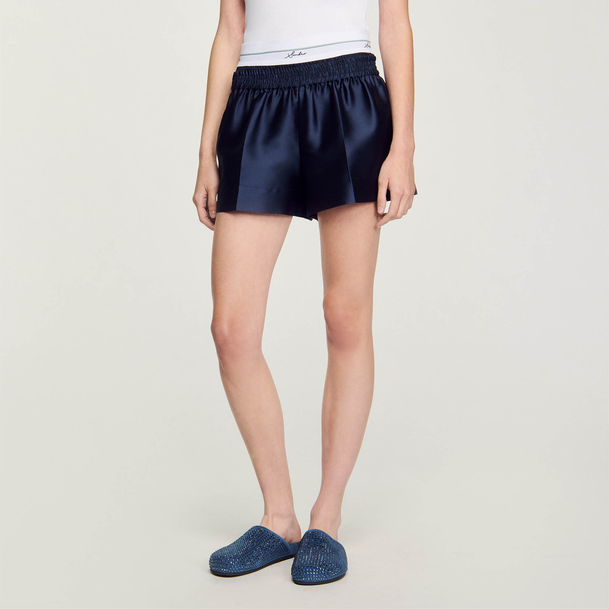 Satin 2-in-1 effect shorts