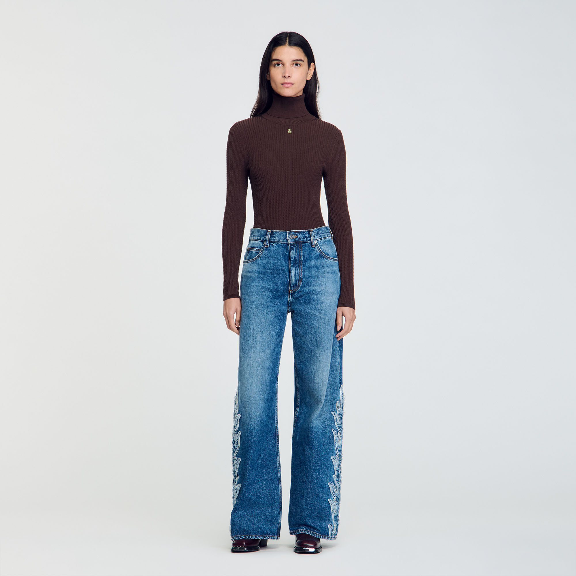 Flared flame jeans