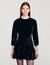 Beaded velvet short dress
