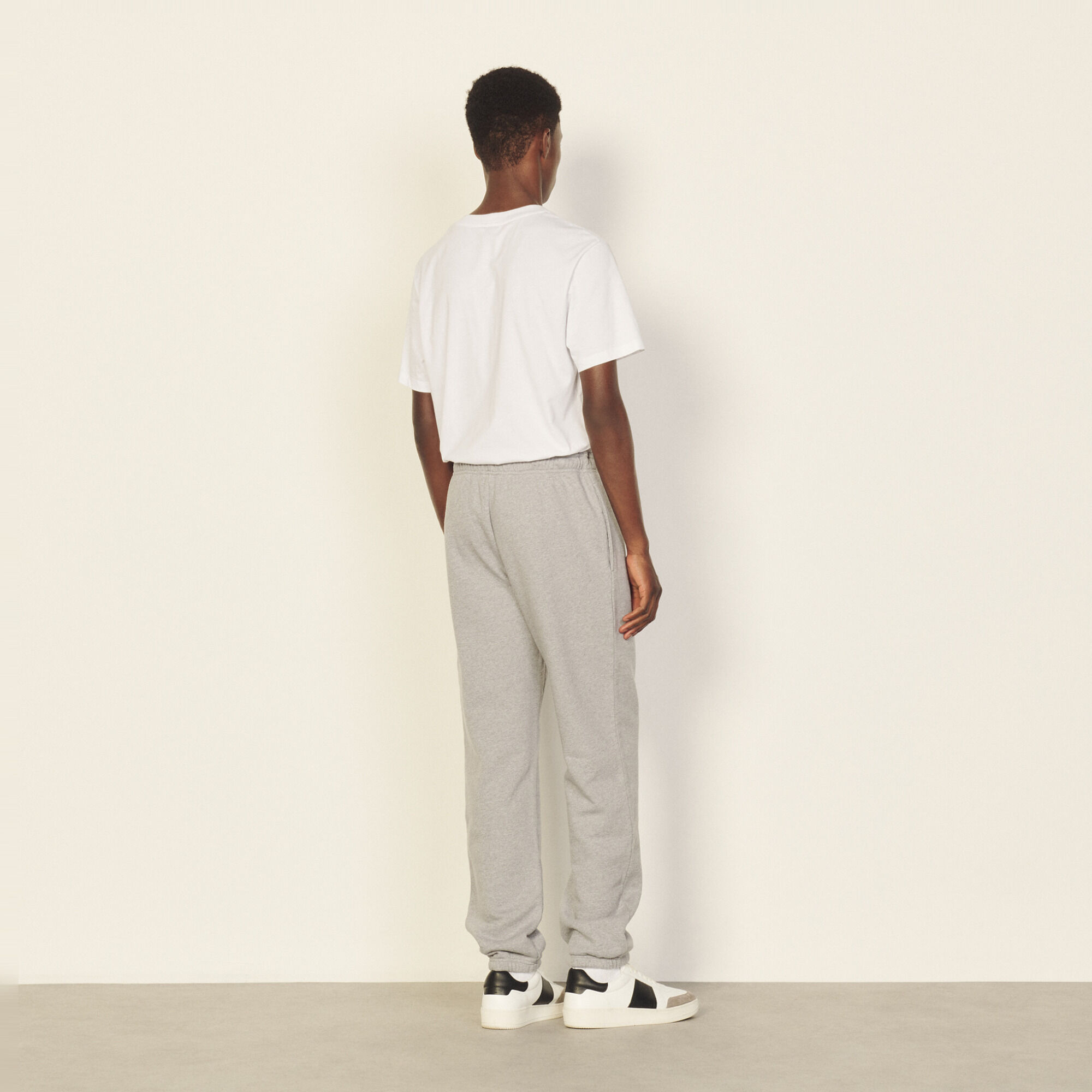 Joggers with Sandro Paris embroidery black gray for Men Sandro Paris