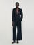 Wide-leg elastic waist trousers