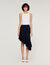 Asymmetrical knit skirt