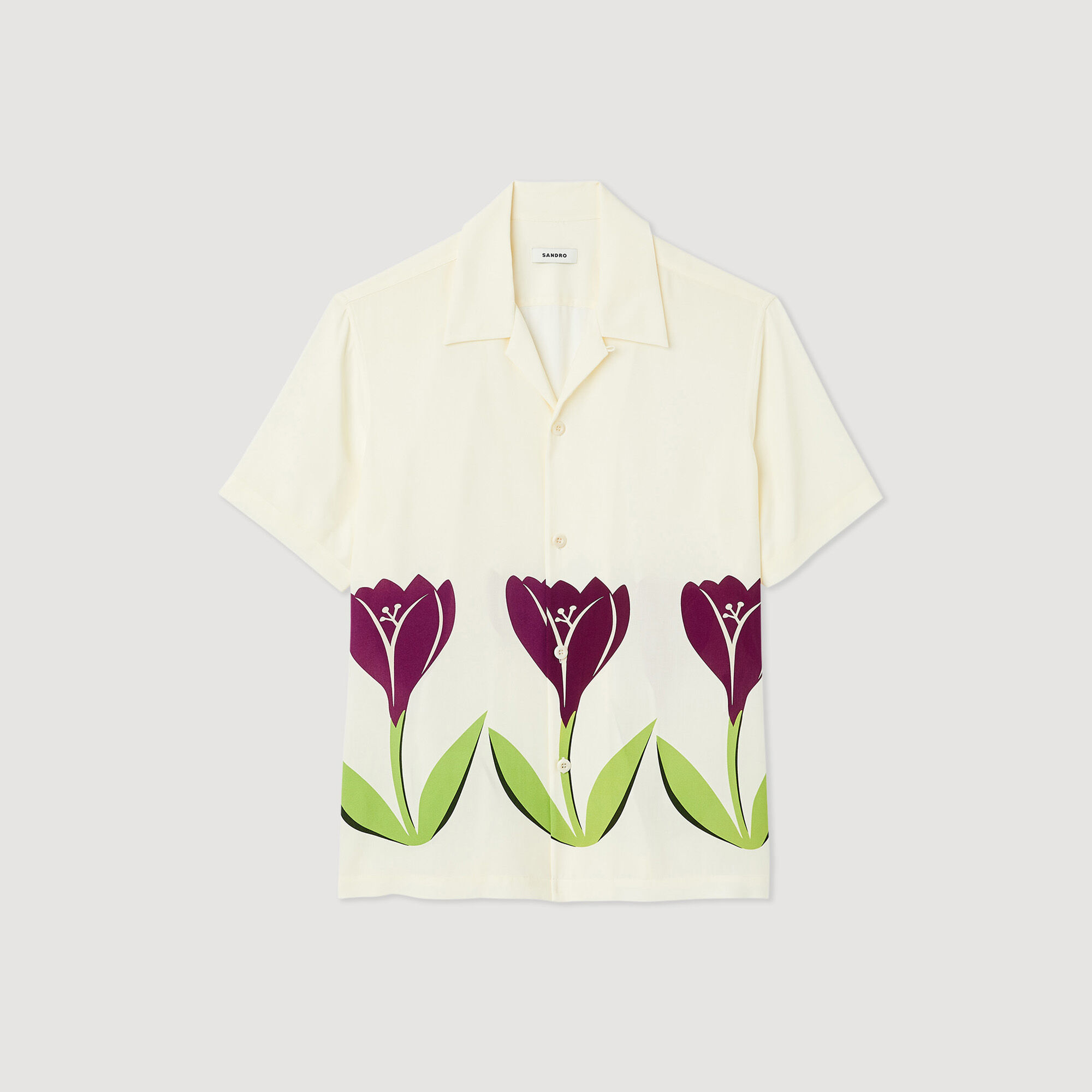 Floaty shirt with tulip print