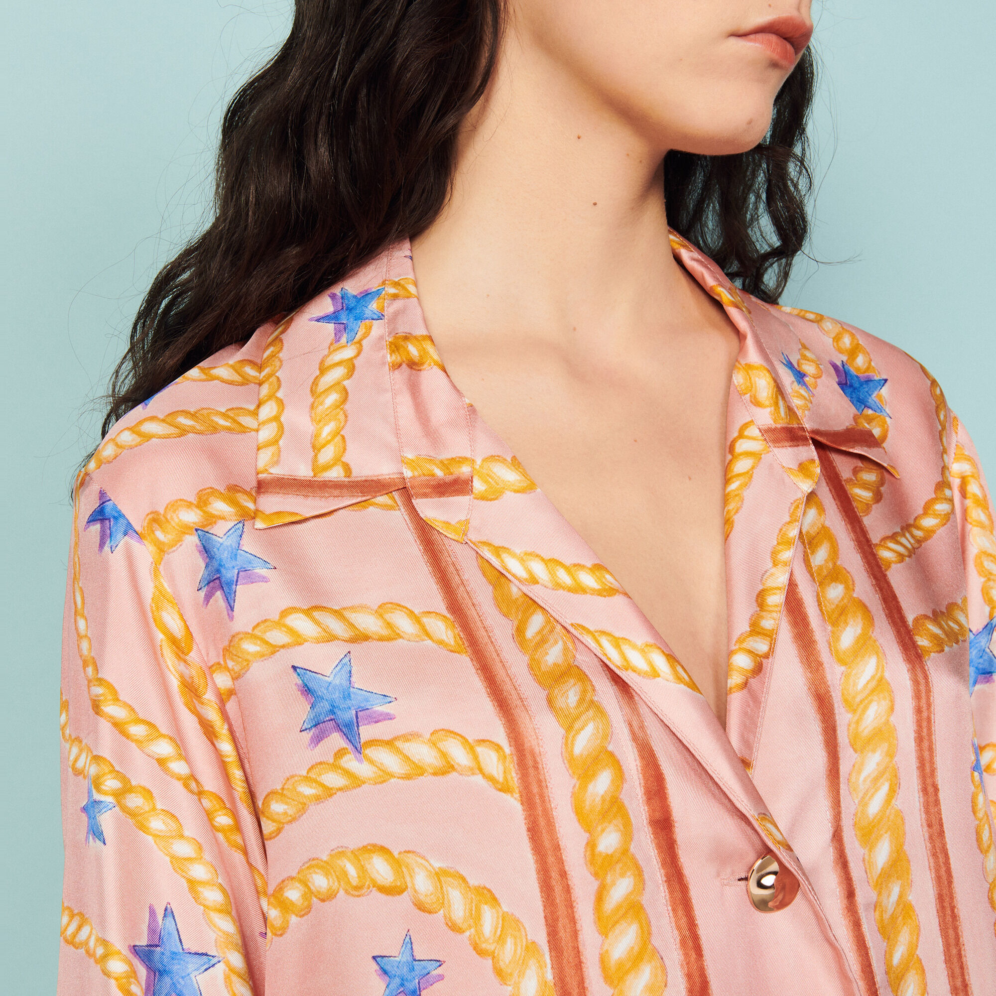 Printed silk dress
