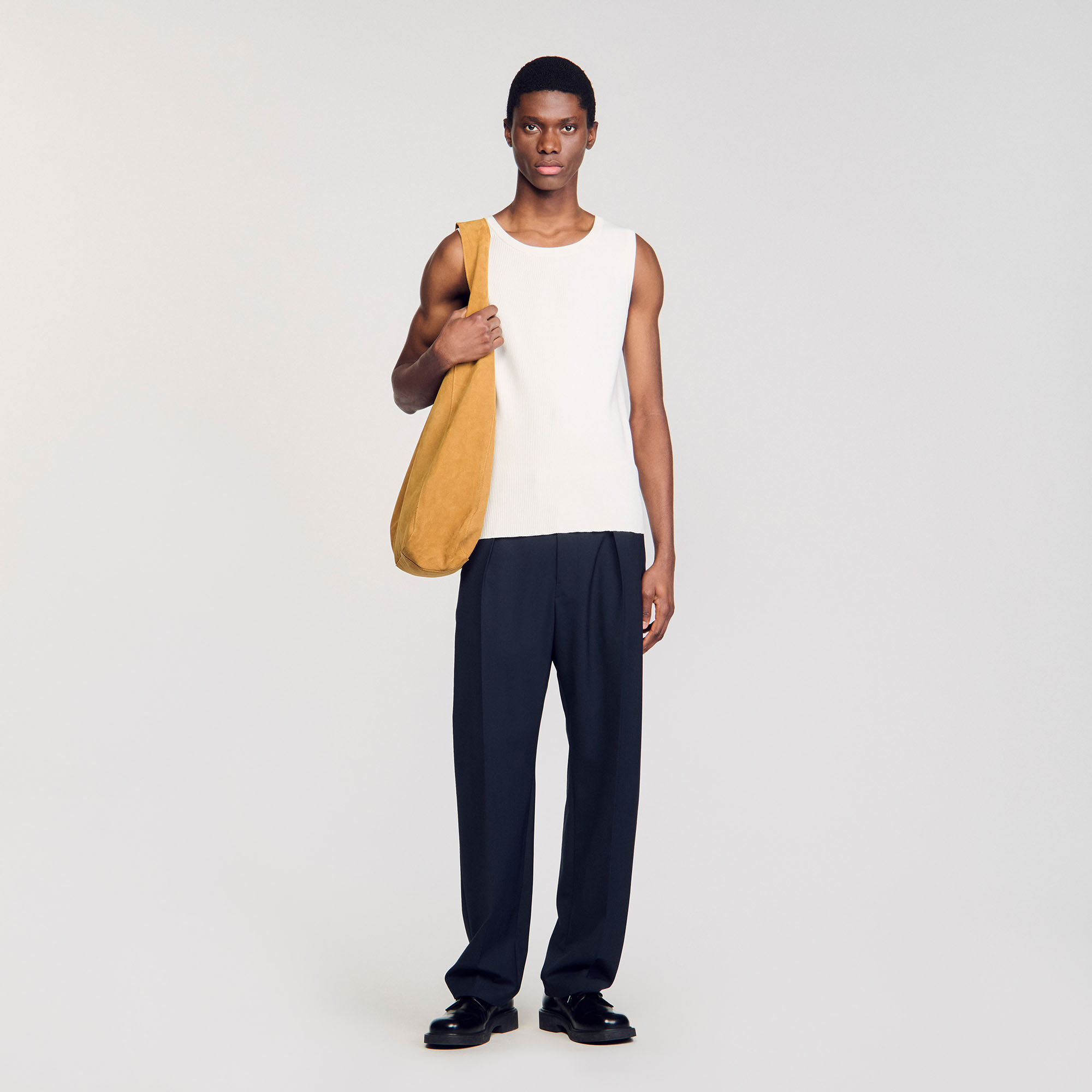 Zip-up shirt blue for Men | Sandro Paris