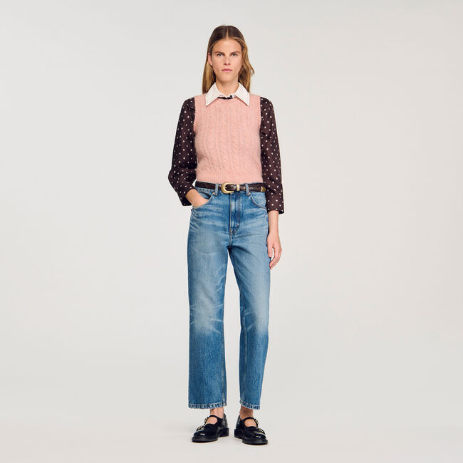 Twisted sleeveless jumper