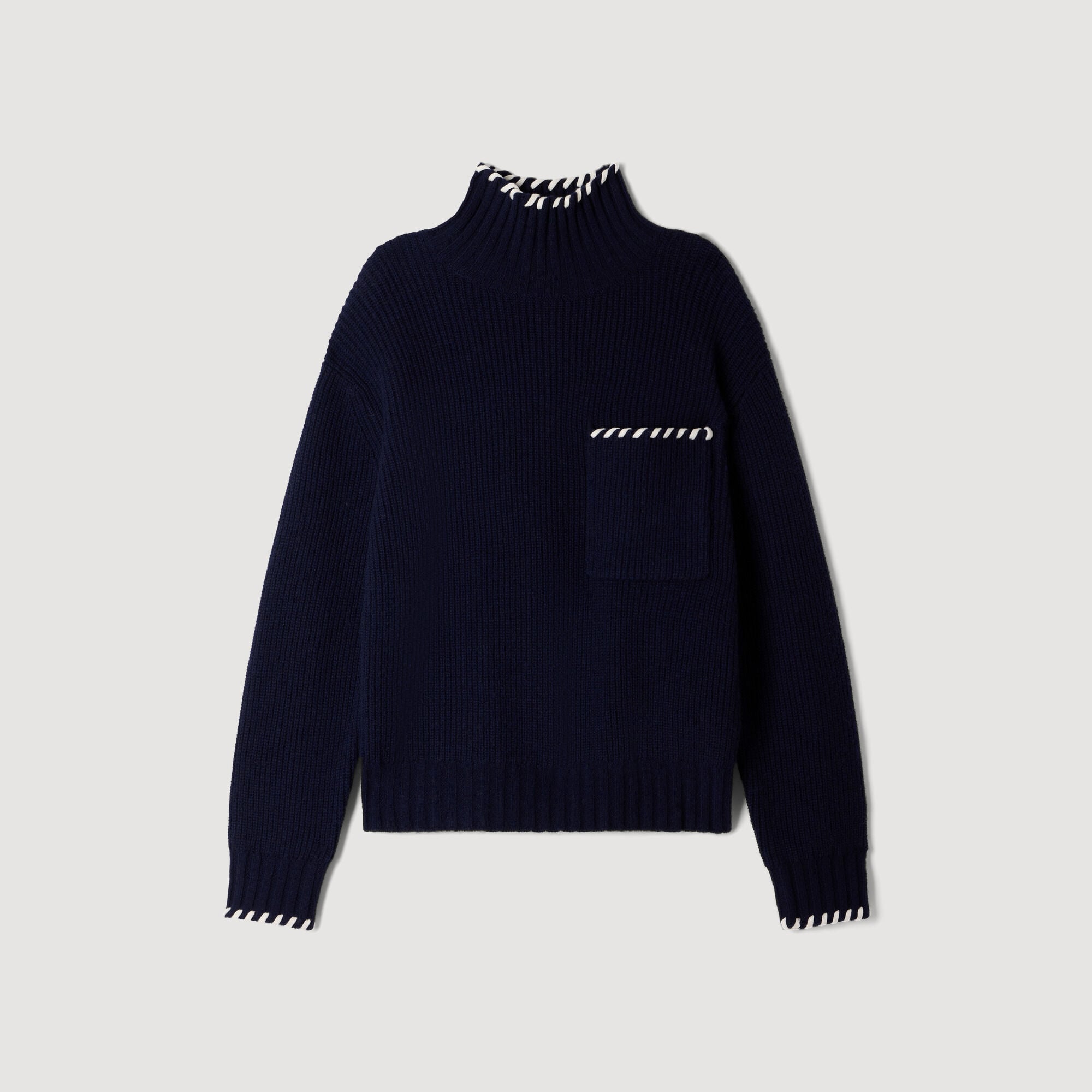 Wool jumper with braided details - Women | Sandro