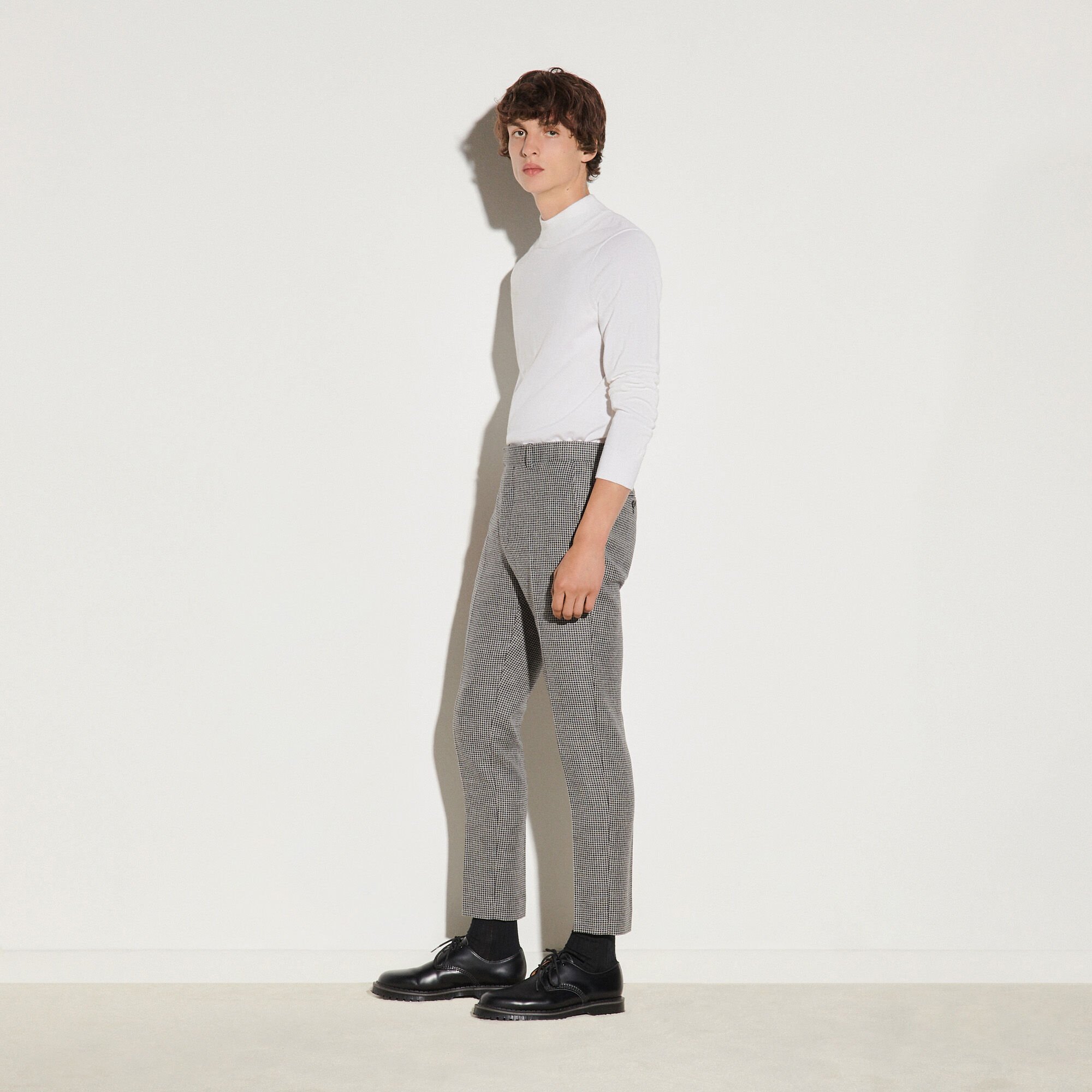 Houndstooth suit trousers