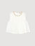 Pleated rhinestone neck crop top