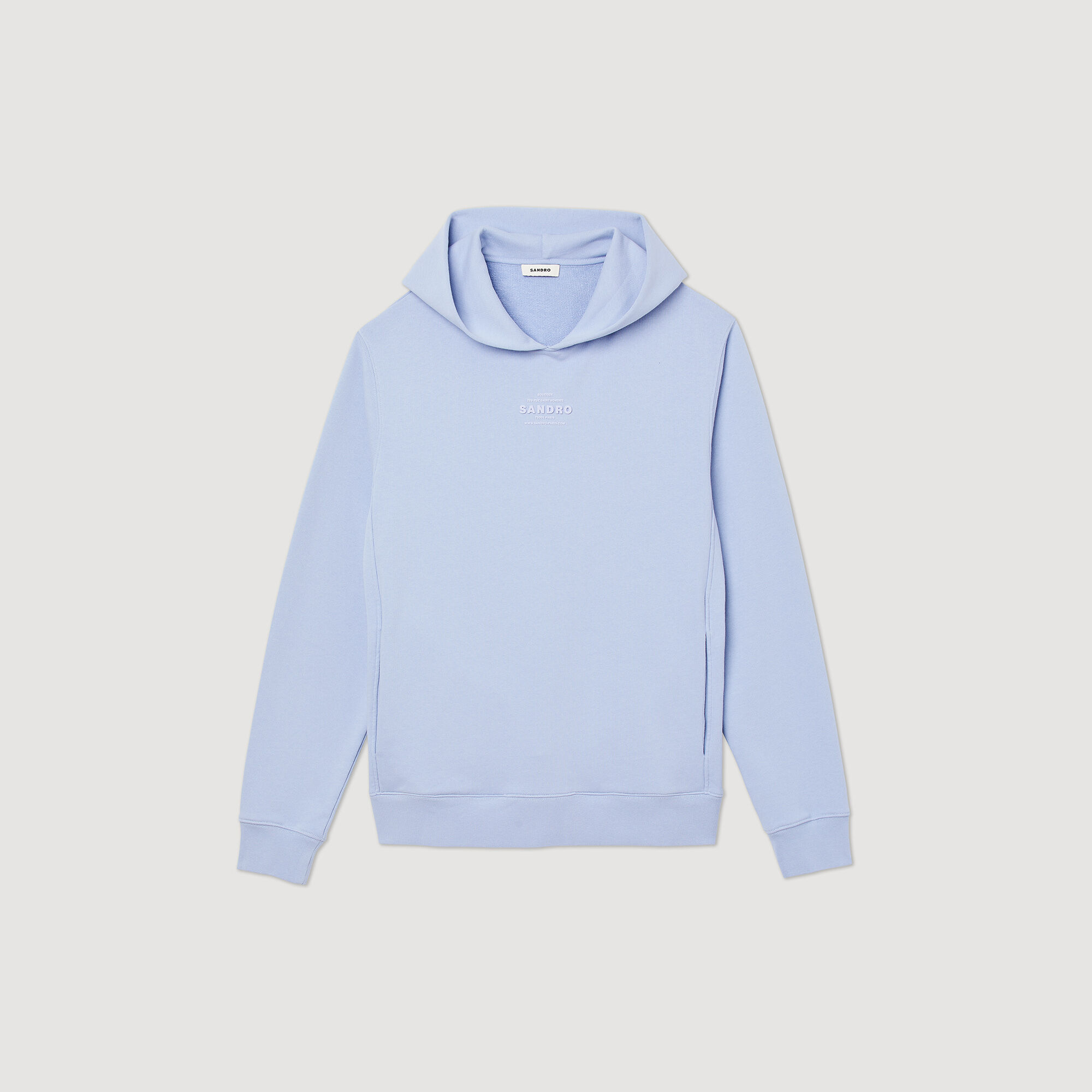 Hooded sweatshirt with rubber logo