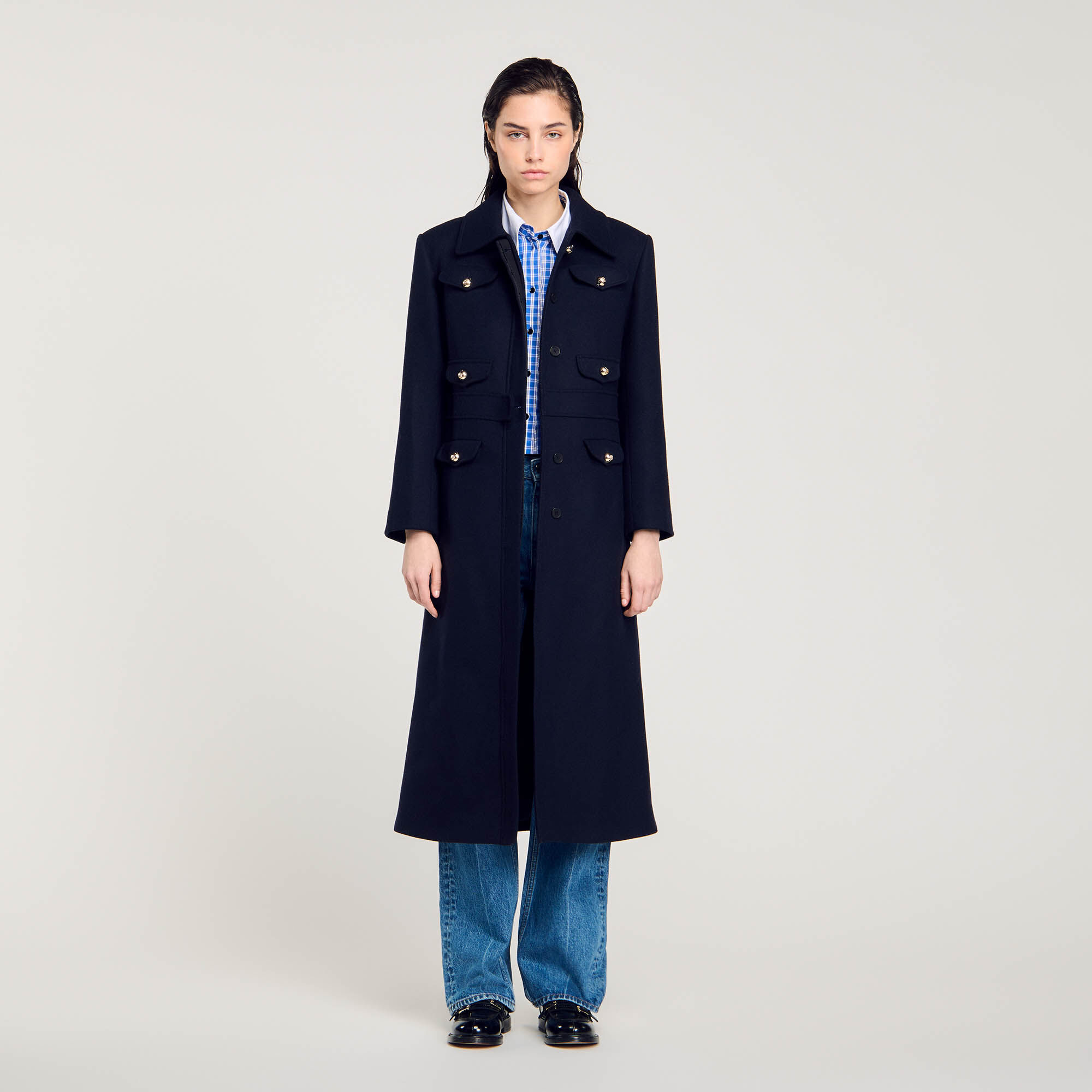 Long fitted coat