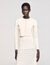 Cropped cardigan with peal buttons