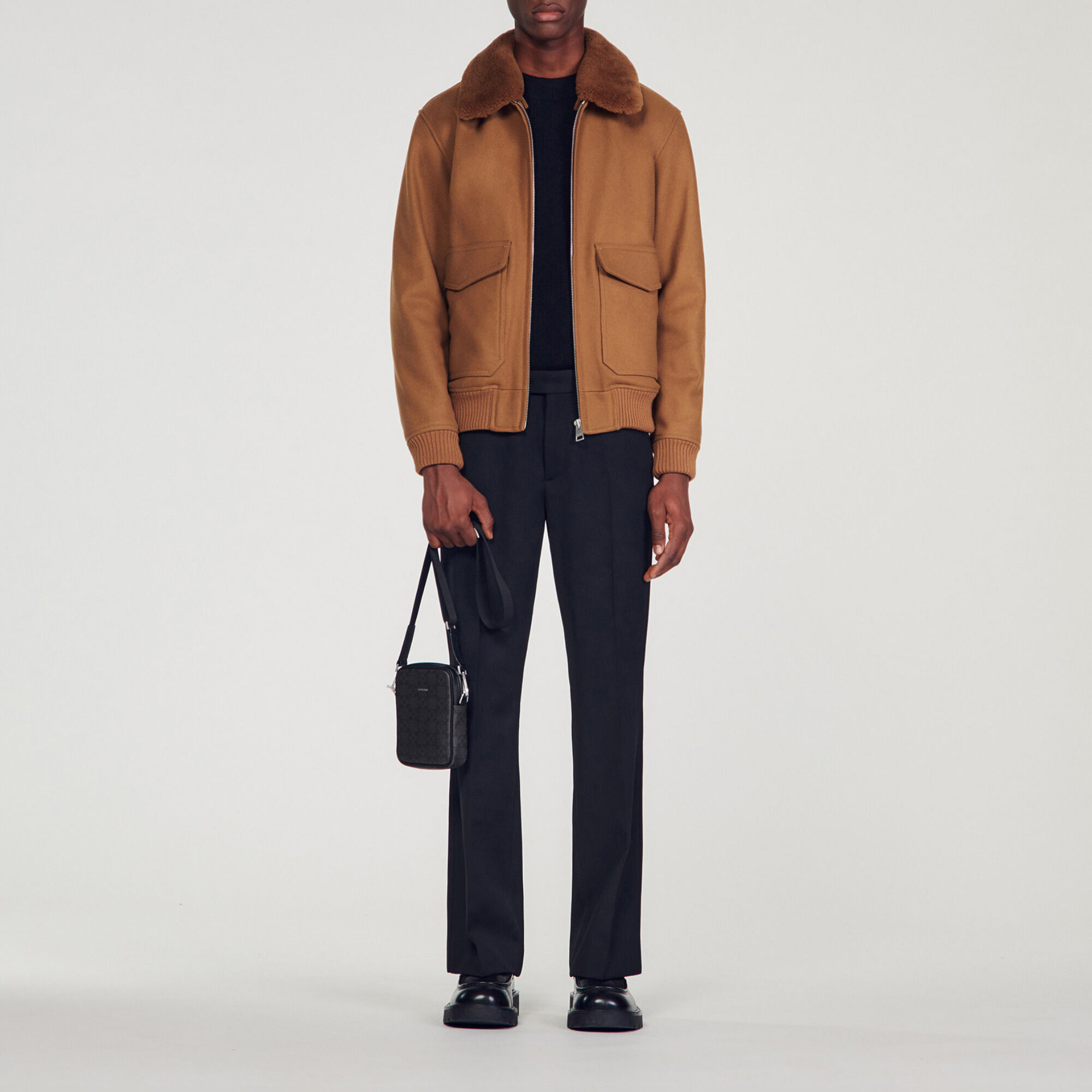 Detachable sheepskin collar online