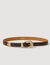 Python-effect leather belt
