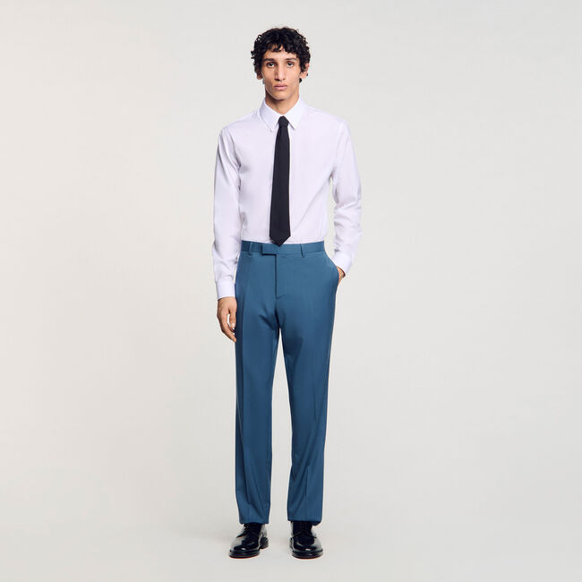Wool suit trousers
