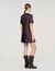 Printed satin-effect short dress