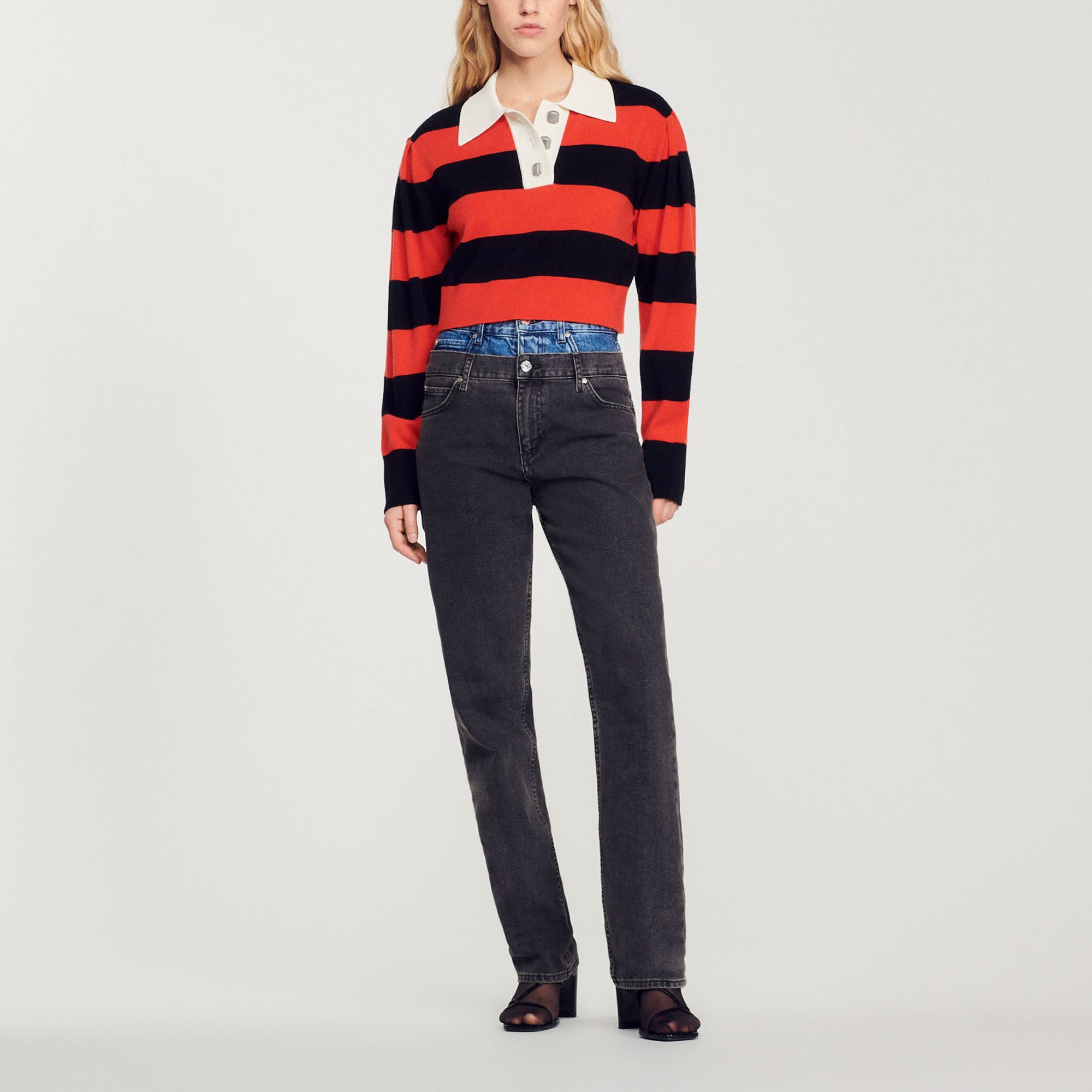 Sandro striped sweater on sale