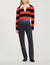 Cropped two-tone sweater