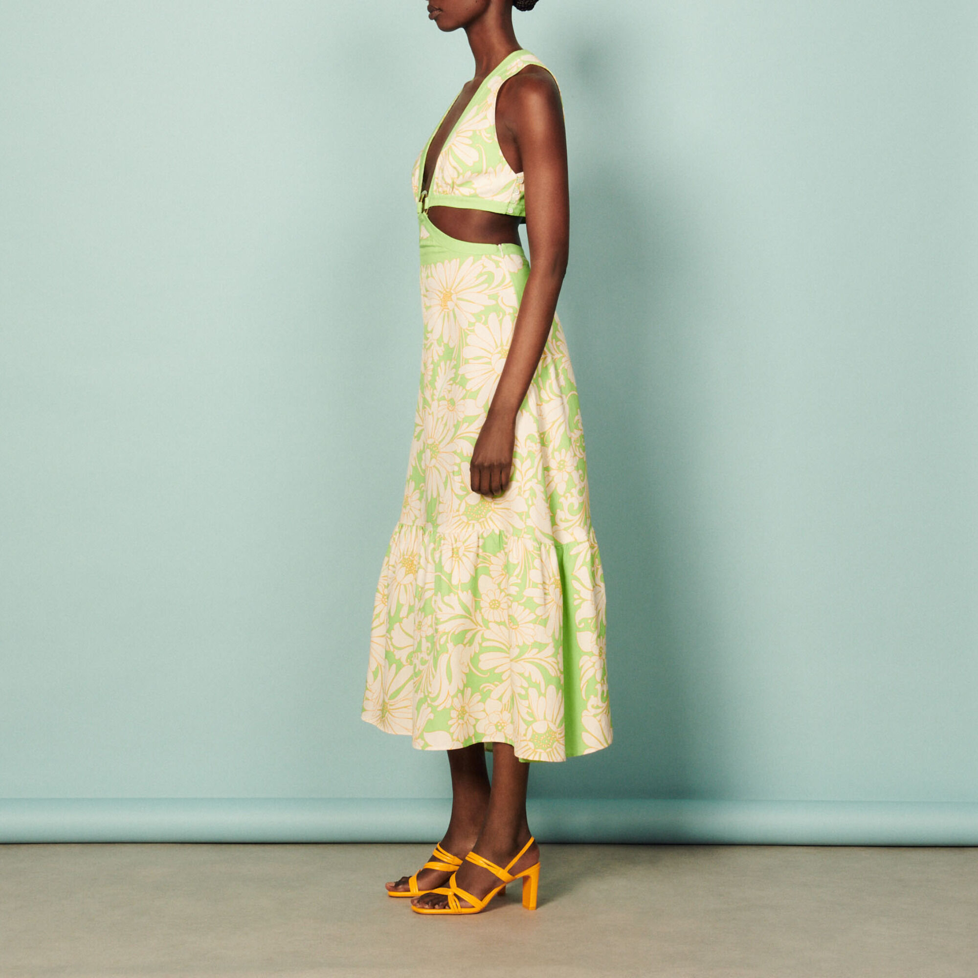 Long dress with cut-outs