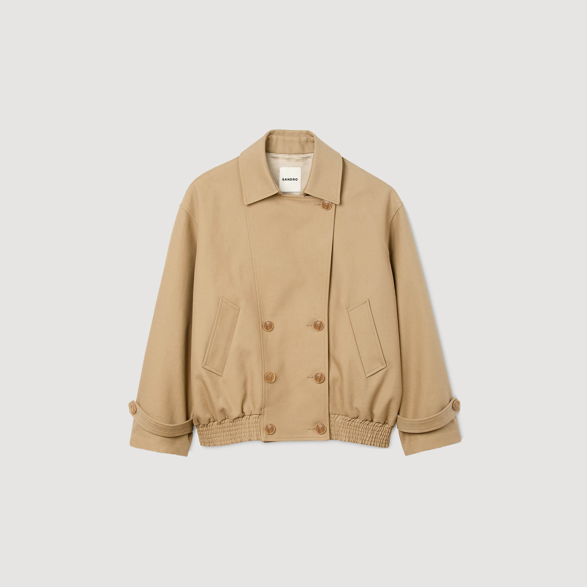 Short oversized trench coat