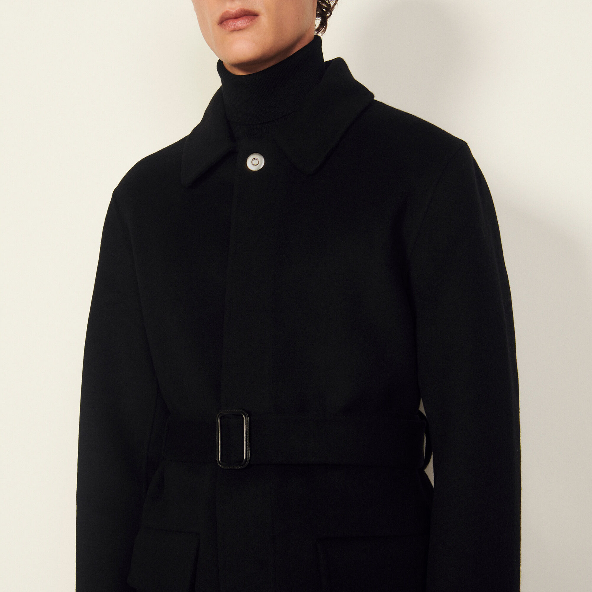 Double-faced wool coat