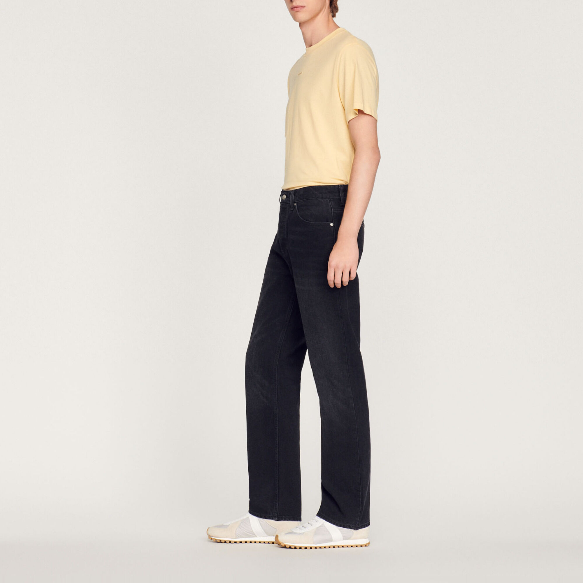 Organic cotton straight-leg jeans