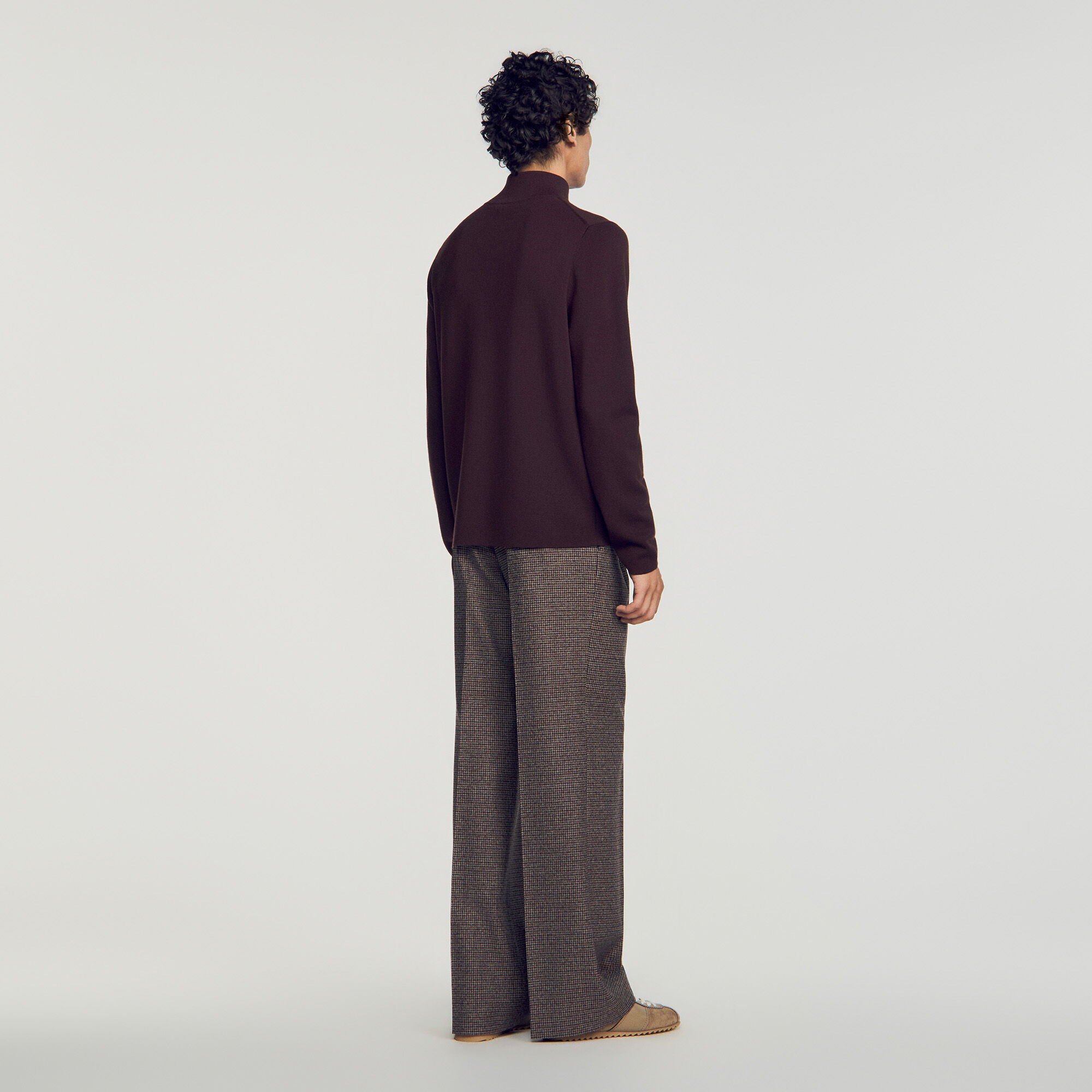 Wool jumper with zip collar - Men | Sandro
