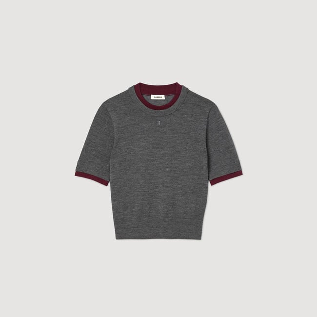 Two-tone cropped jumper