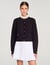 Cardigan with removable ruffle collar
