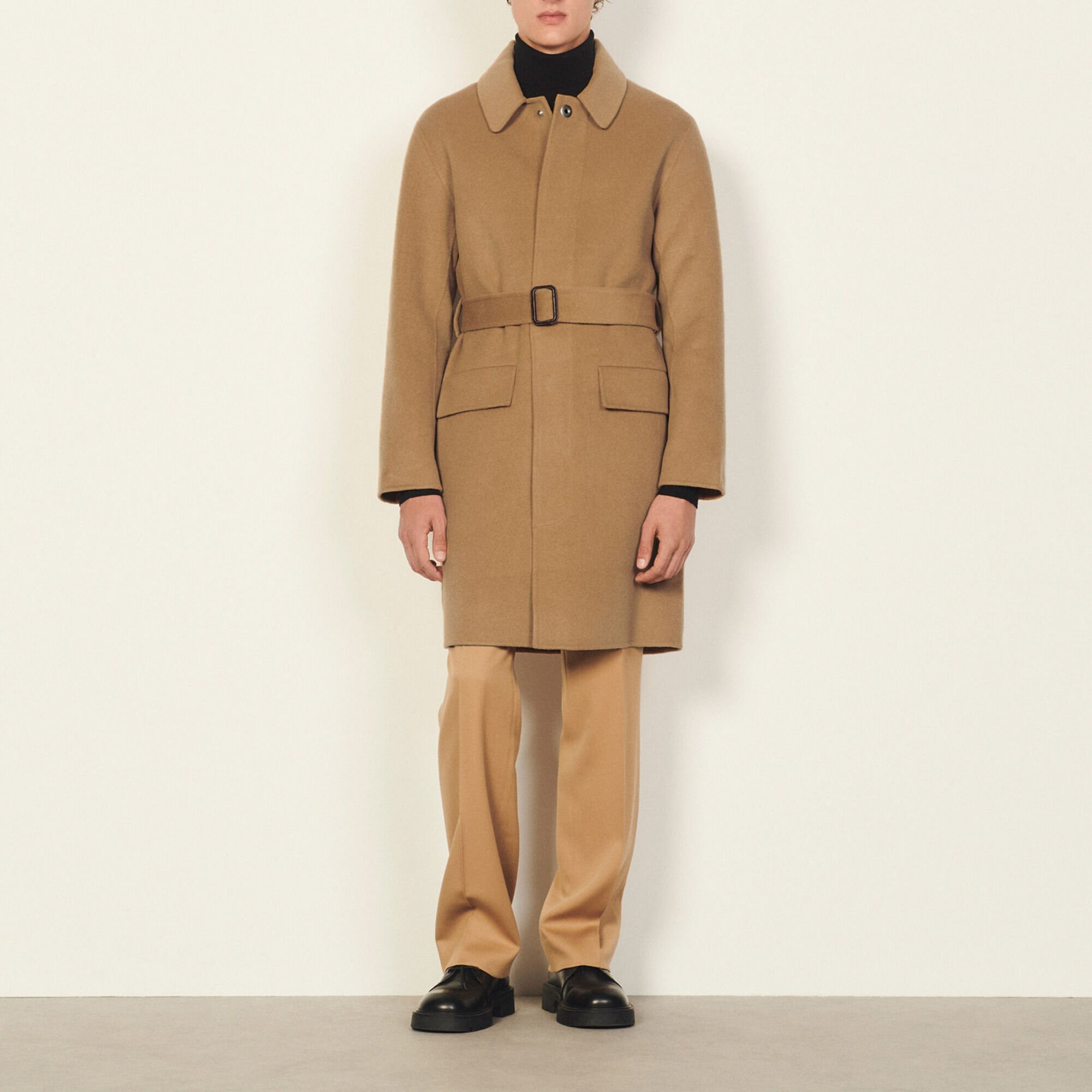 Double-faced wool coat