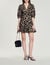 Short guipure dress with paisley print