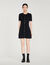 Button-up knit short dress