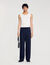Elasticated wide-leg trousers