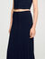 Long two-tone knit skirt