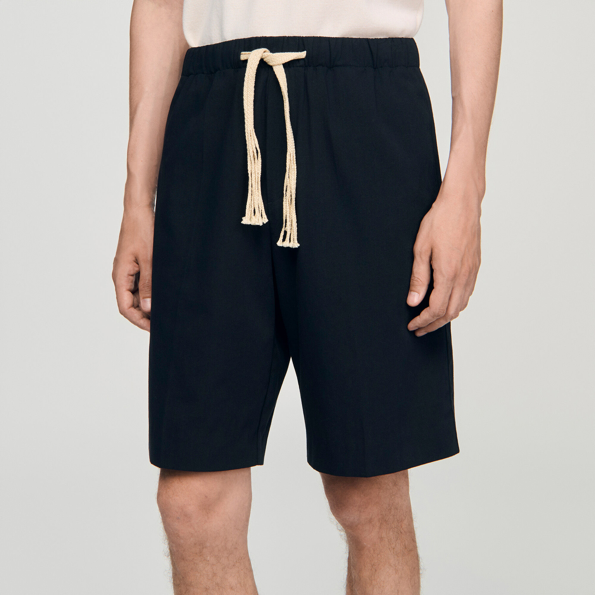 Elasticated waist cotton shorts