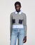 Cropped wool and cashmere jumper