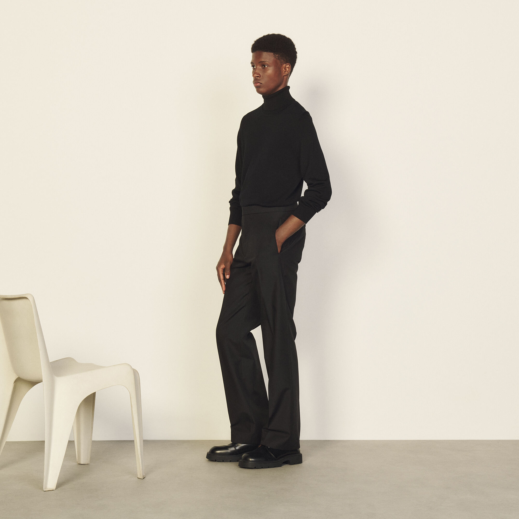 Virgin wool classic trousers