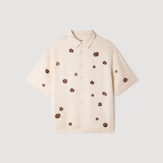 Loose-fit floral shirt