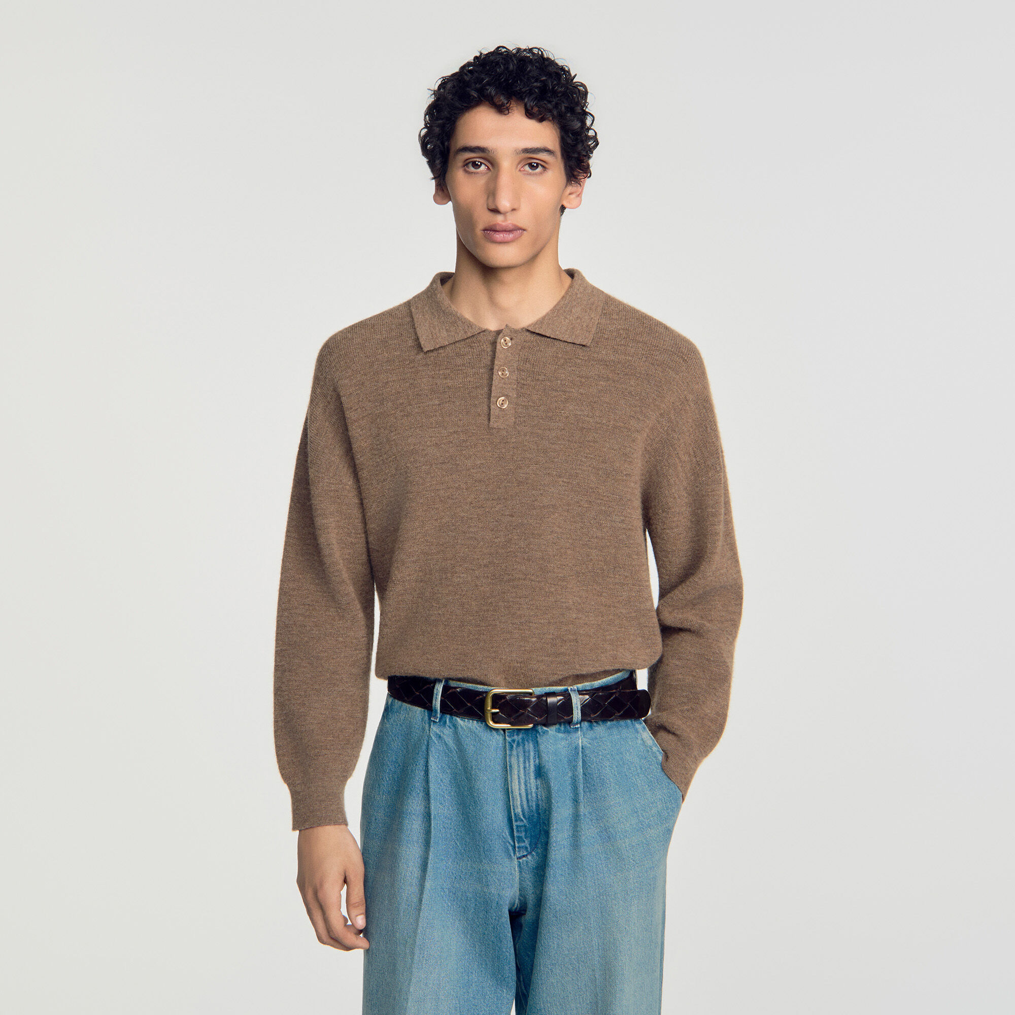 Braided veg-tanned leather belt