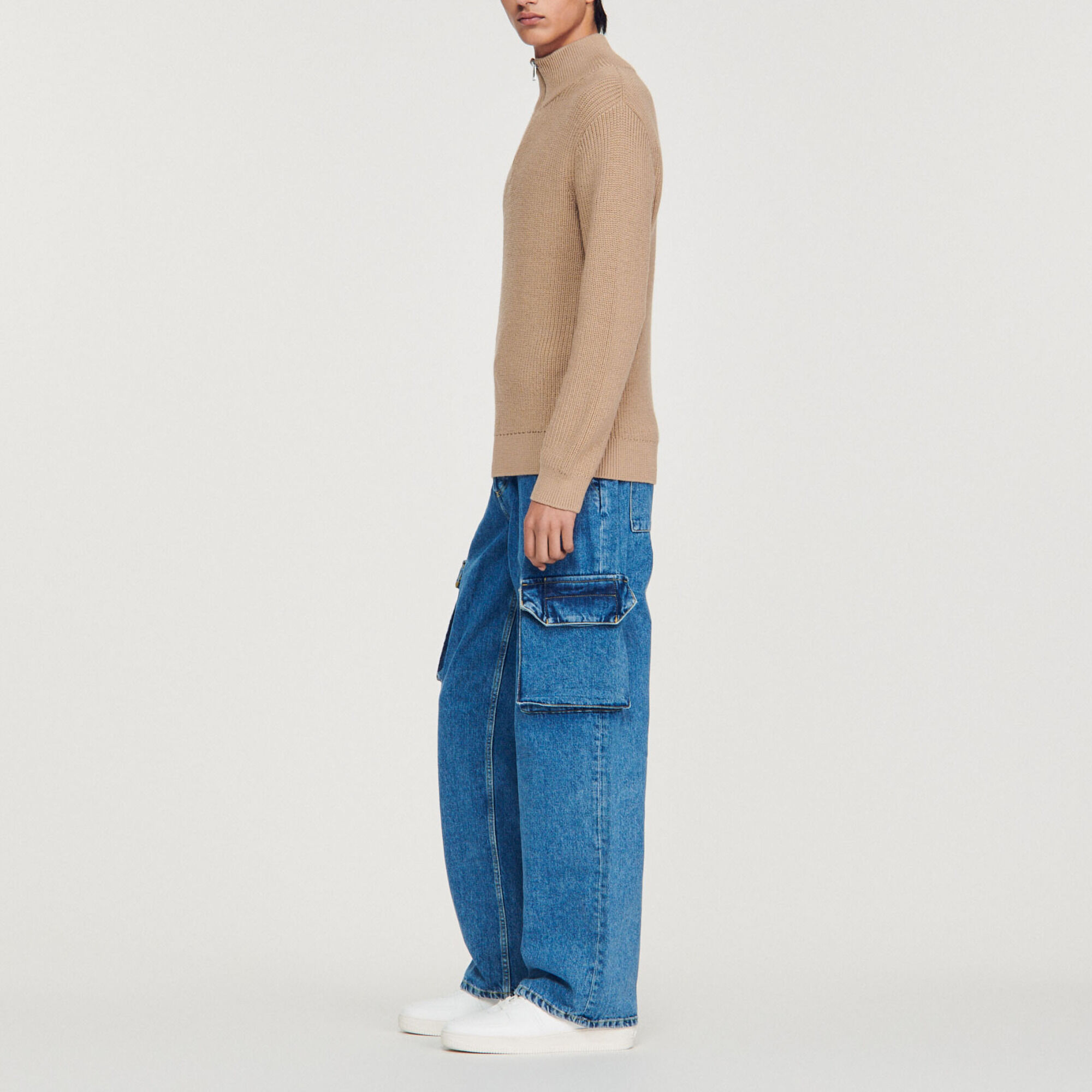 Trucker-neck sweater