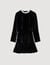 Beaded velvet short dress