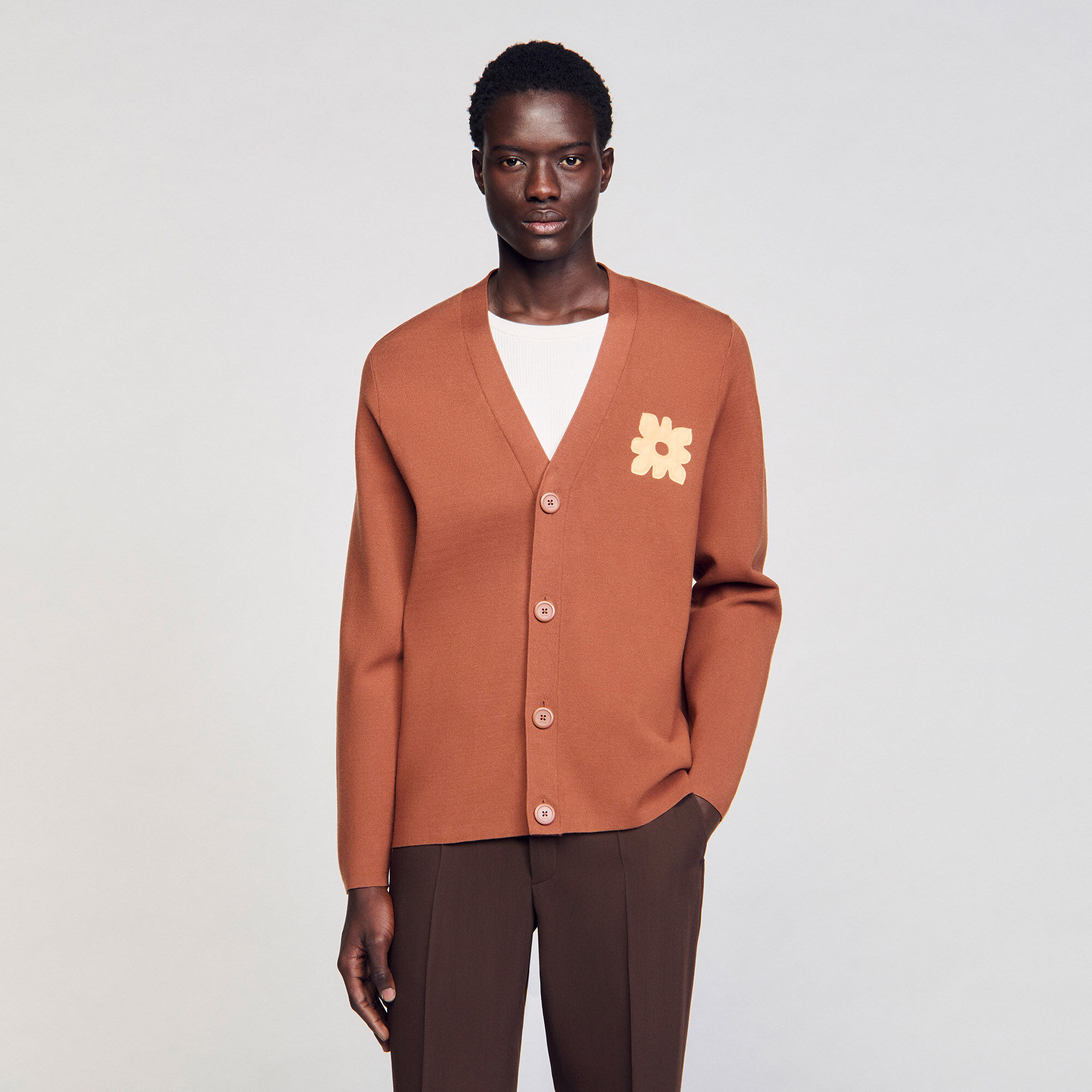 Cardigan with flower detail