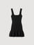 Short knit dress with ruffles