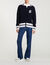 Two-tone knitted cardigan