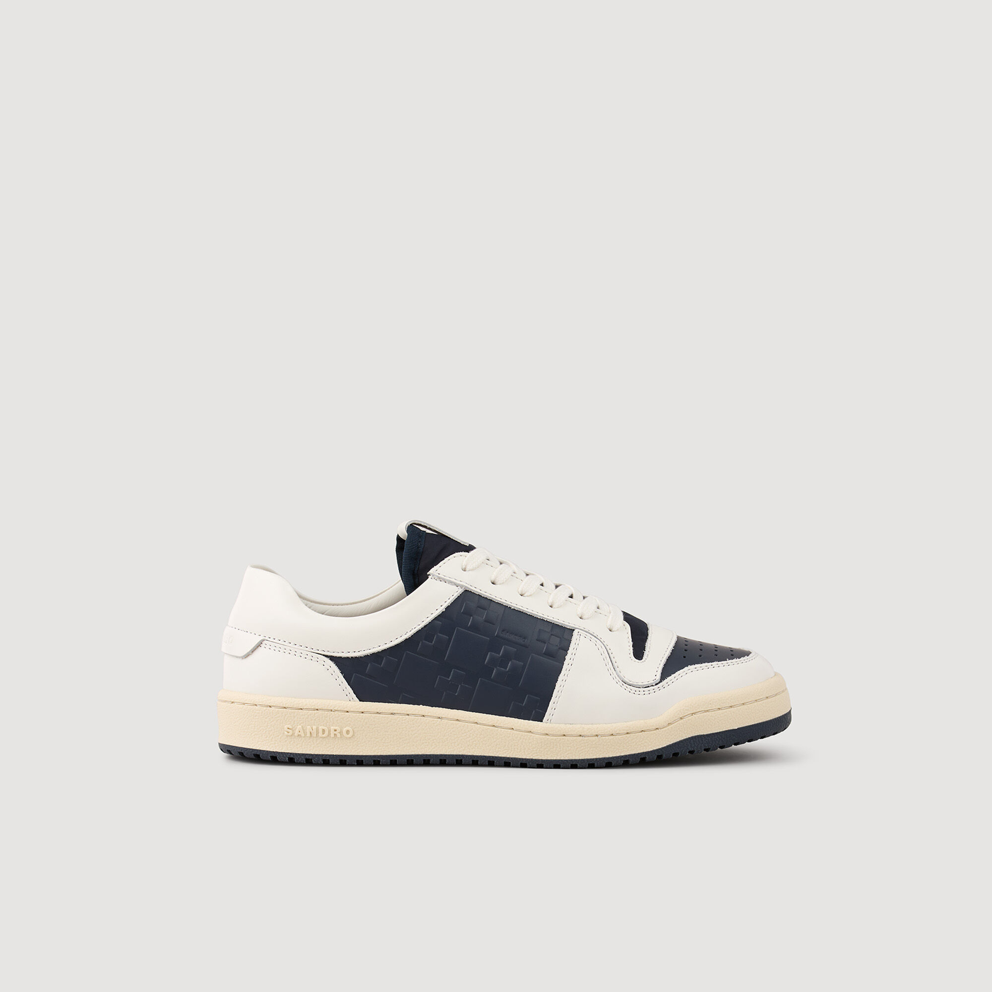 Low-top leather trainers