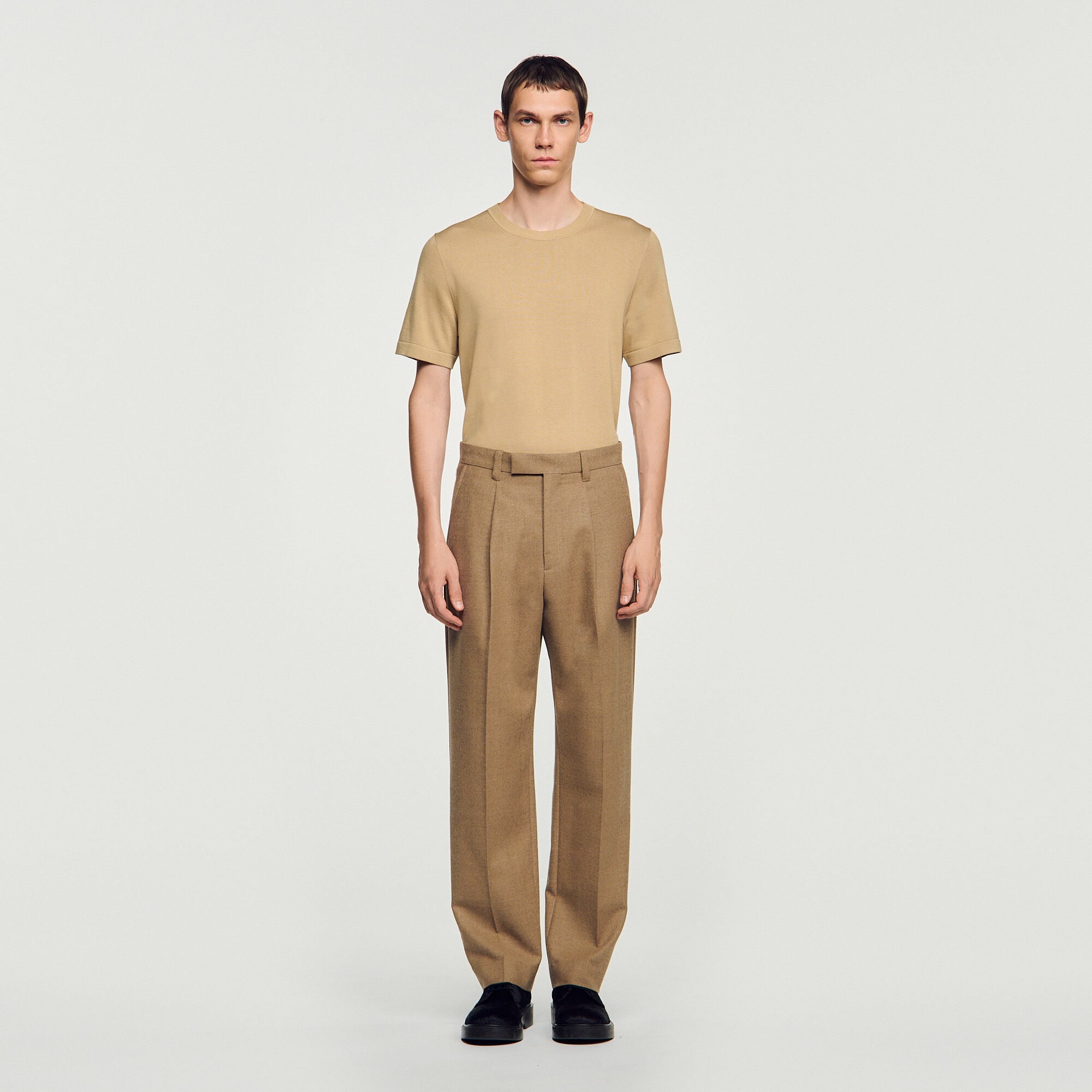 Wide-leg wool suit trousers - Men | Sandro