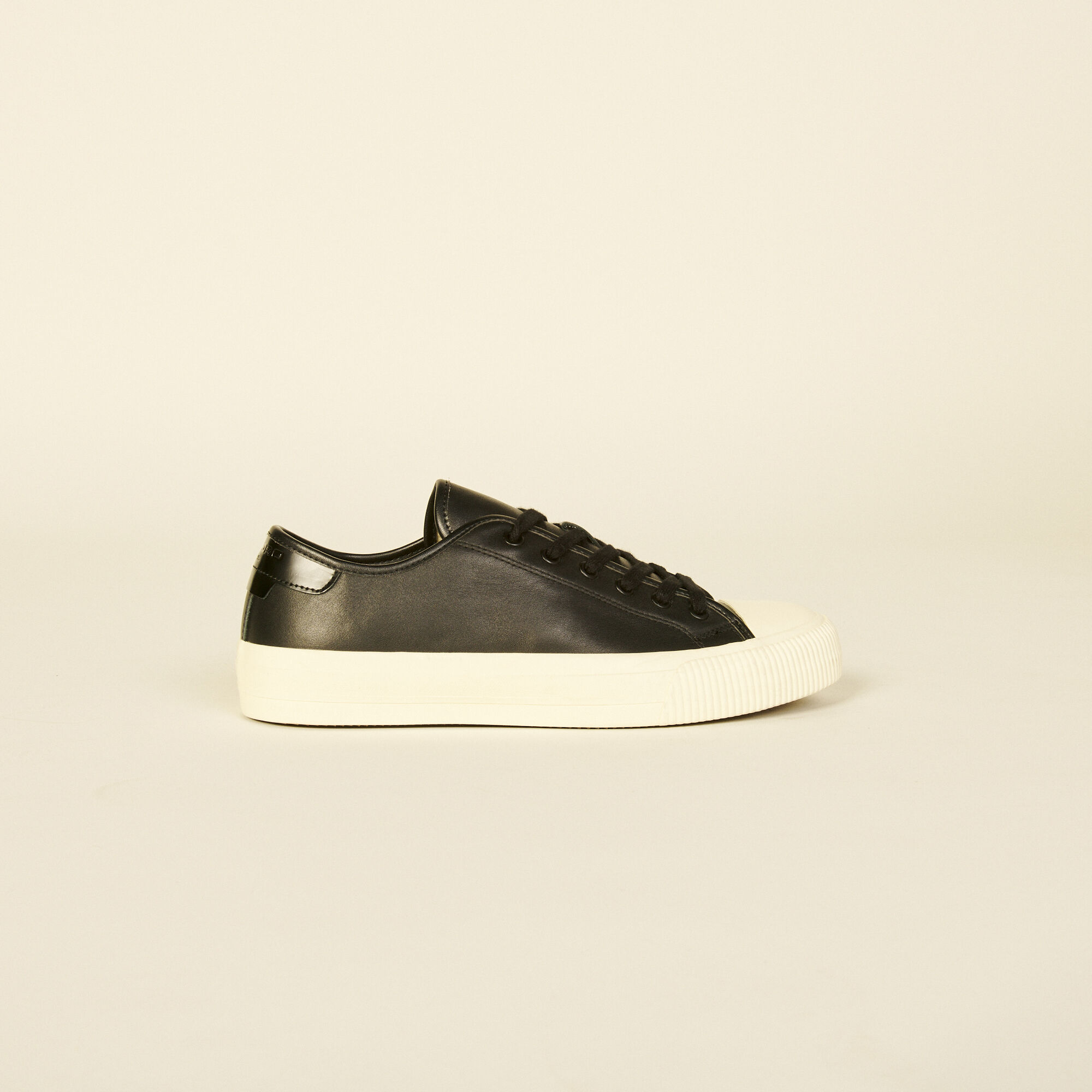 Low-top leather trainers