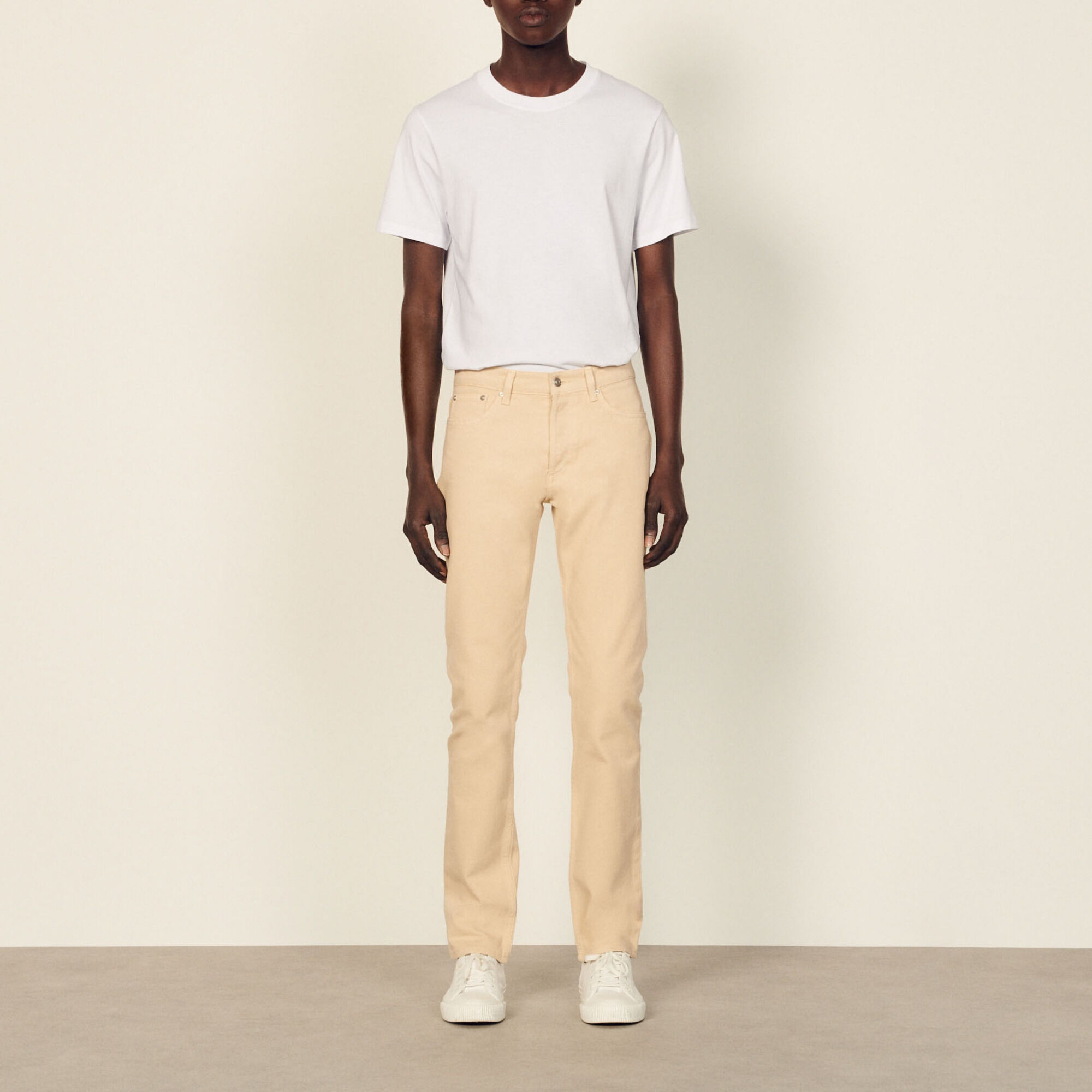 Slim-fit cotton jeans