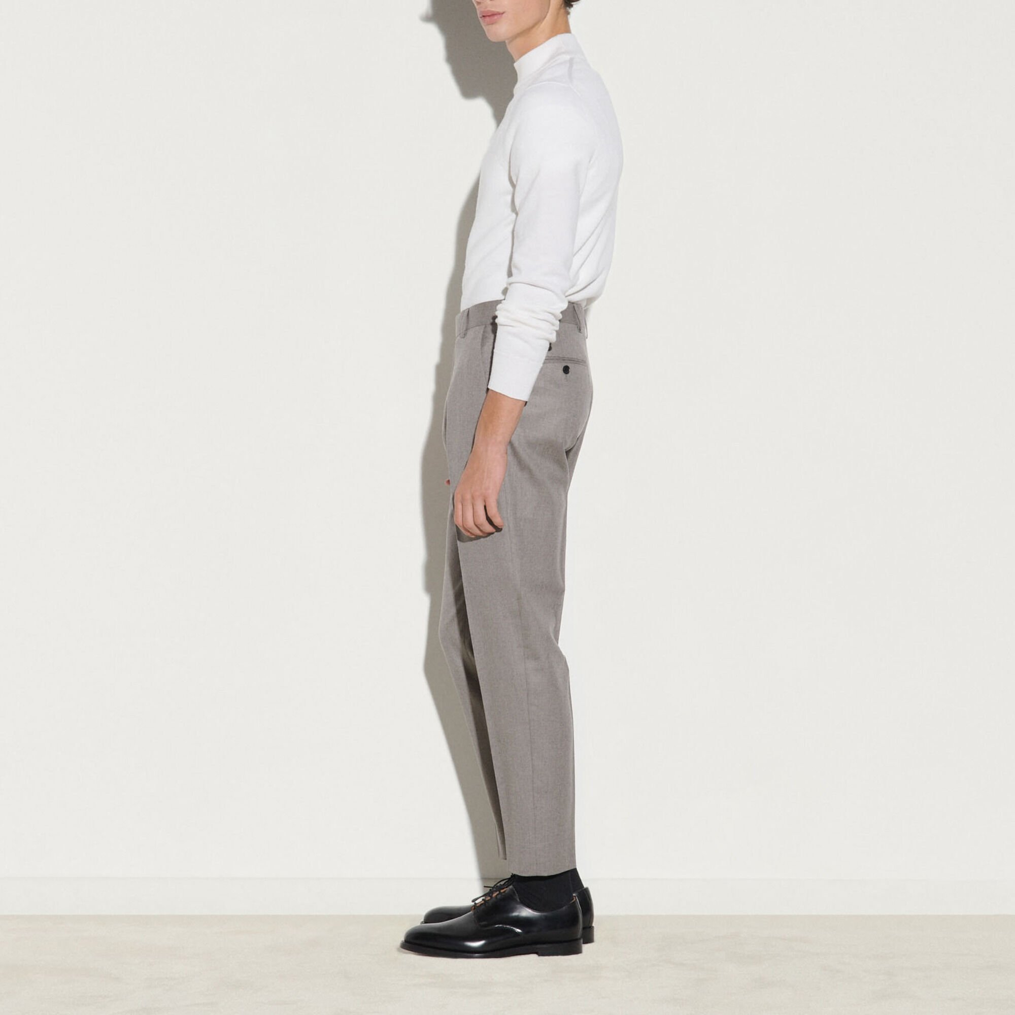 Flannel suit trousers